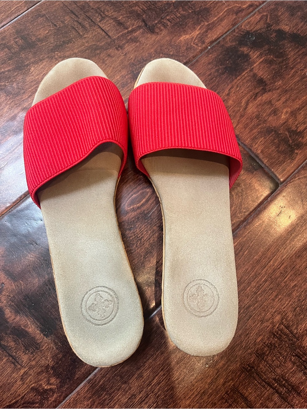Charleston Shoe Company Red Slide Sandals